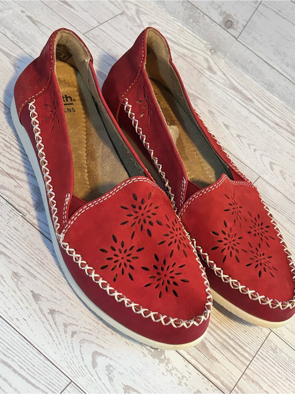 Earth Origins Red Slip-On Loafers
